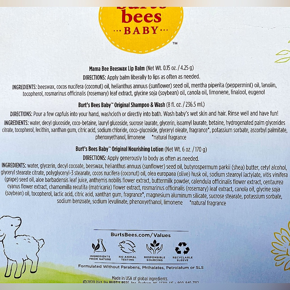 š Burtās Bees Baby Joyful Mom & Baby Gift Set! Full size products! NWT! š - Picture 3 of 6